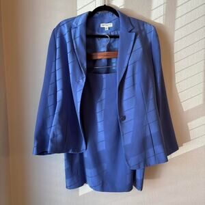 NWT Eggshell Blue Blazer & Skirt size 12P Old Money Classic Style